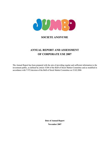Thumbnail Jumbo S.A.
 Annual Report 2006-2007