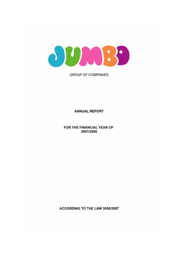 Thumbnail Jumbo S.A.
 Annual Report 2007-2008