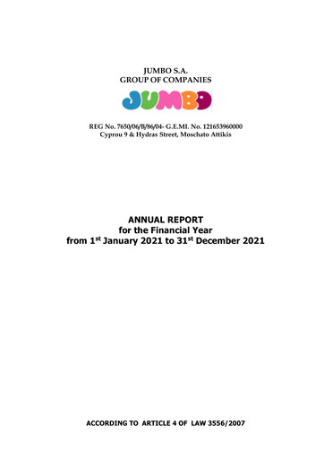 Thumbnail Jumbo S.A.
 Annual Report 2021