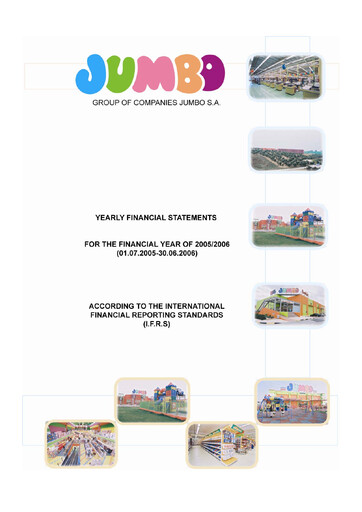 Miniature Jumbo S.A.
 Bilan financier 2005-2006