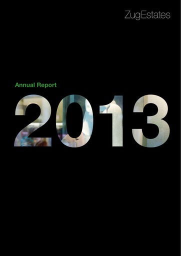 Thumbnail Zug Estates Holding Annual Report 2013