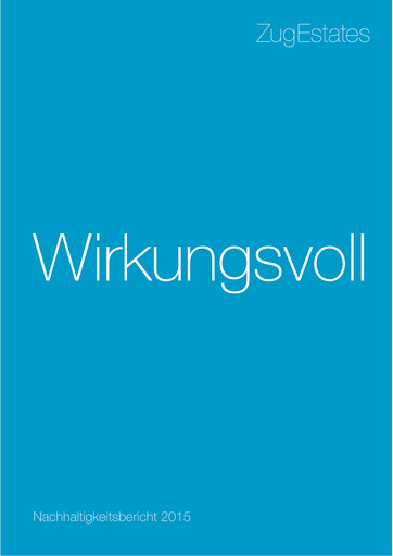 Thumbnail Zug Estates Holding Sustainability Report 2015