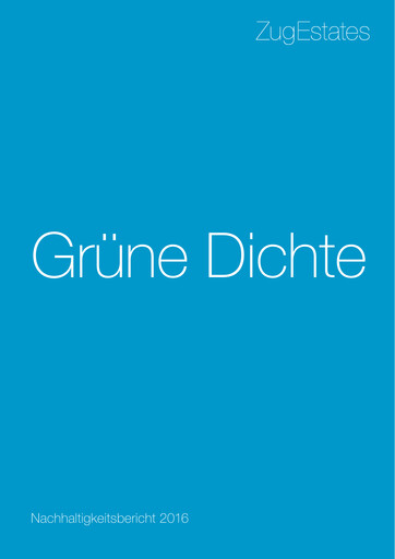 Thumbnail Zug Estates Holding Sustainability Report 2016