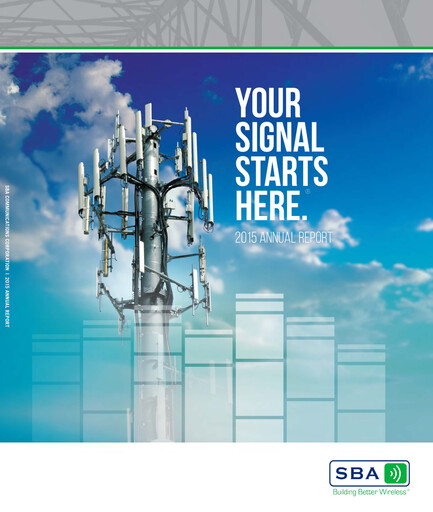 Miniature SBA Communications Rapport annuel 2015