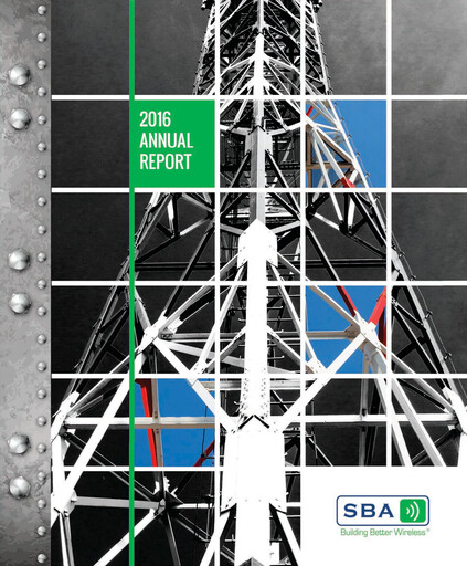 Miniature SBA Communications Rapport annuel 2016