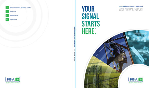 Miniature SBA Communications Rapport annuel 2021