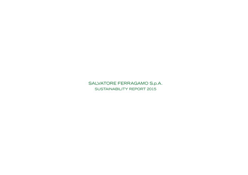 Thumbnail Salvatore Ferragamo Sustainability Report 2015