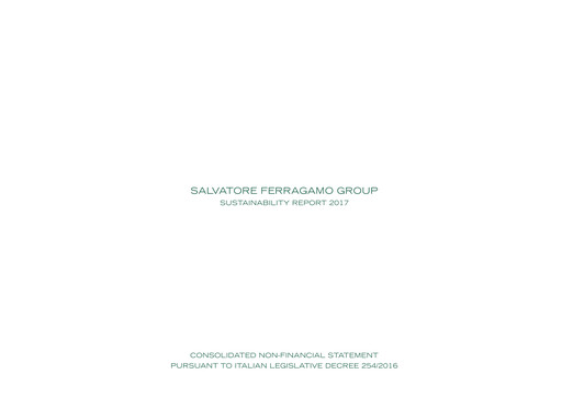Thumbnail Salvatore Ferragamo Sustainability Report 2017