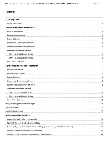 Thumbnail Celesc (Centrais Elétricas de Santa Catarina) Financial Statement 2023