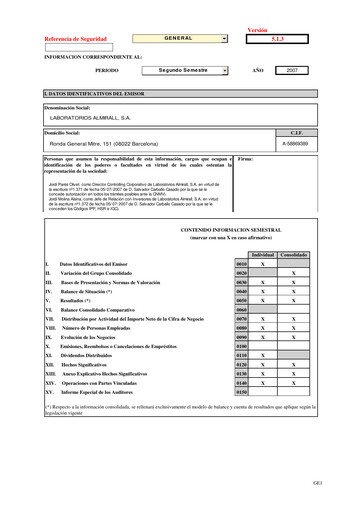 Miniature Almirall Rapport financier 2007