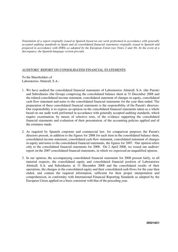 Miniature Almirall Bilan financier 2008