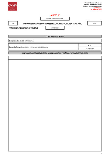 Miniature Almirall Rapport trimestriel 2020-q1