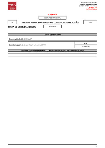 Miniature Almirall Rapport trimestriel 2020-q3