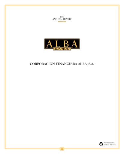Thumbnail Corporación Financiera Alba Annual Report 2000