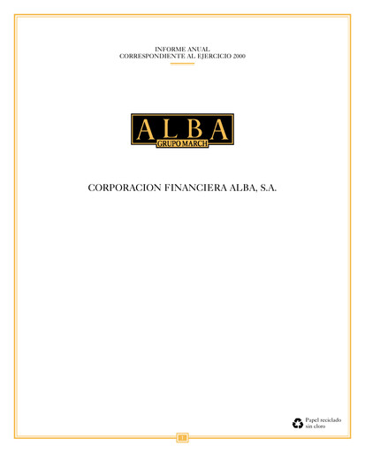 Thumbnail Corporación Financiera Alba Annual Report 2000