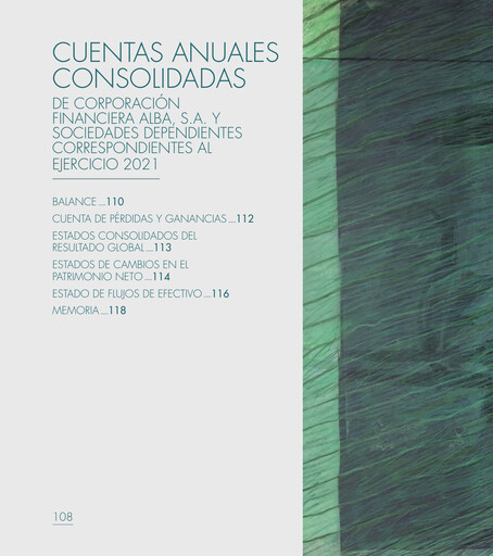 Thumbnail Corporación Financiera Alba Financial Statement 2021
