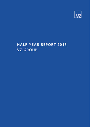 Miniature VZ Holding Rapport semestriel 2016-h1