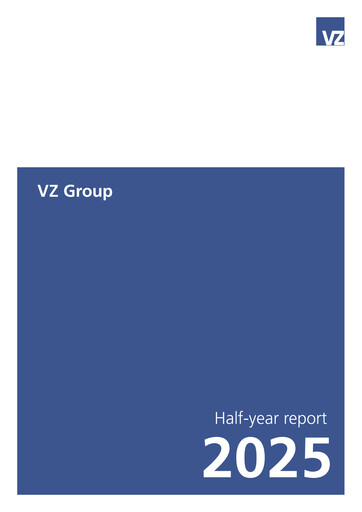 Miniature VZ Holding Rapport semestriel 2025-h1