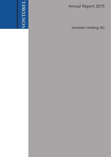 Thumbnail Vontobel Annual Report 2015