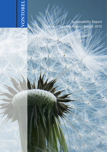 Thumbnail Vontobel Sustainability Report 2013
