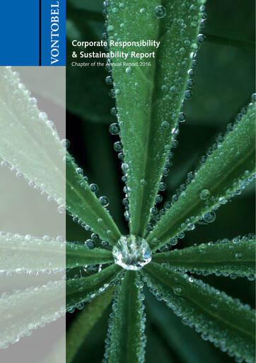 Thumbnail Vontobel Sustainability Report 2016