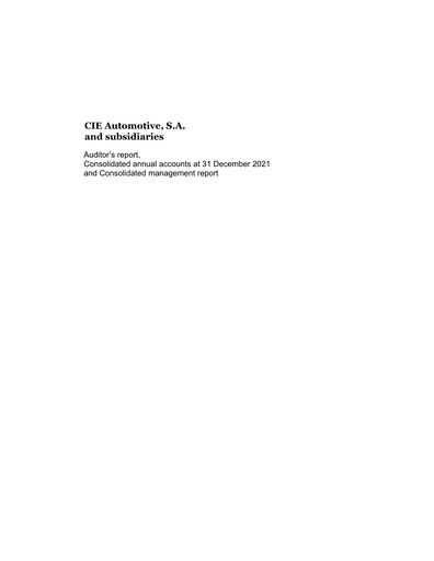 Thumbnail CIE Automotive
 Financial Statement 2021