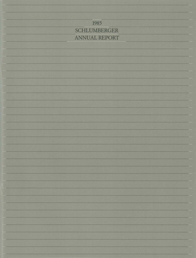 Thumbnail SLB (Schlumberger) Annual Report 1985