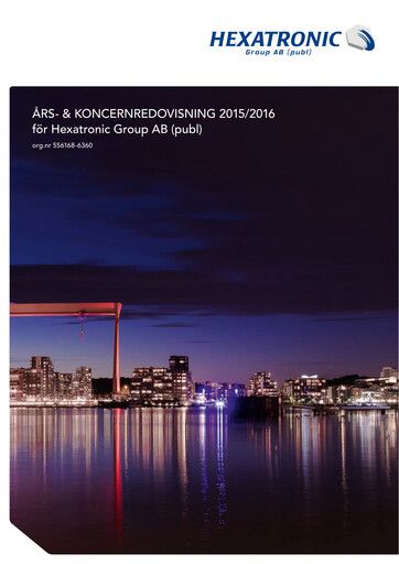 Thumbnail Hexatronic Group AB Annual Report 2015-2016