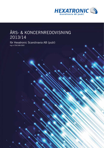 Thumbnail Hexatronic Group AB Annual Report 2013-2014