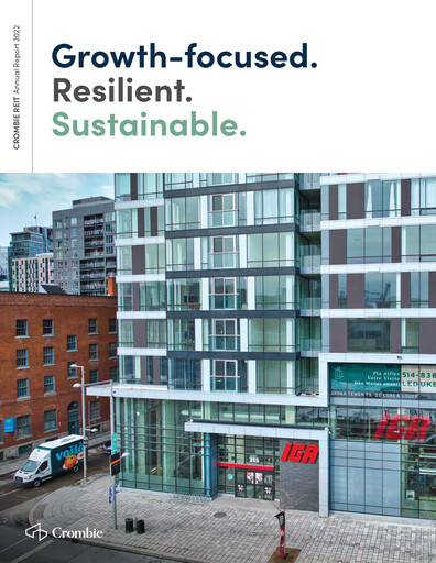 Vorschaubild Crombie Real Estate Investment Trust Jahresbericht 2022