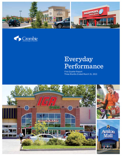Thumbnail Crombie Real Estate Investment Trust Quarterly Report 2013-q1