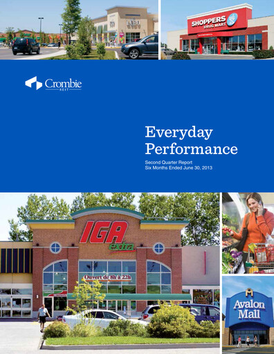 Thumbnail Crombie Real Estate Investment Trust Quarterly Report 2013-q2