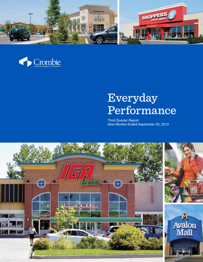 Thumbnail Crombie Real Estate Investment Trust Quarterly Report 2013-q3