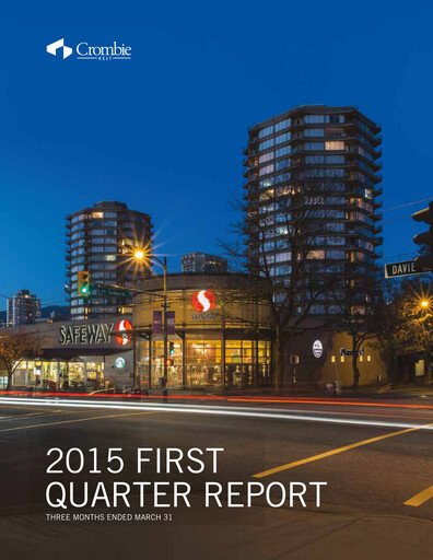 Thumbnail Crombie Real Estate Investment Trust Quarterly Report 2015-q1