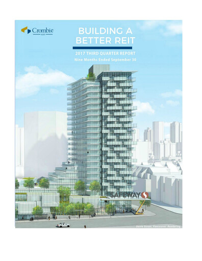 Thumbnail Crombie Real Estate Investment Trust Quarterly Report 2017-q3