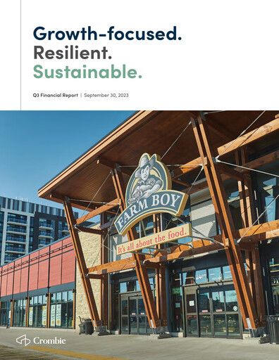Thumbnail Crombie Real Estate Investment Trust Quarterly Report 2023-q3