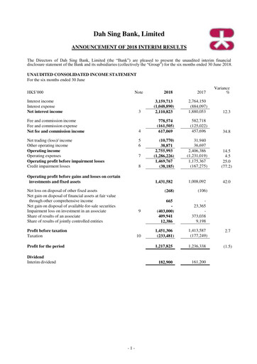 Vorschaubild Dah Sing Banking Group Halbjahresbericht 2018-h1