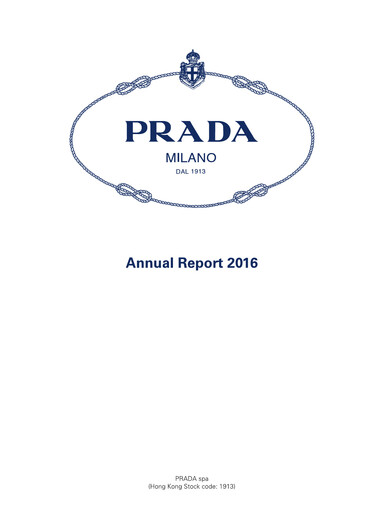 Thumbnail Prada Annual Report 2016