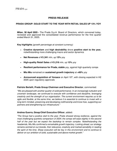 Thumbnail Prada Quarterly Report 2025-q1