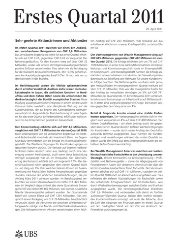 Thumbnail UBS Quarterly Report 2011-q1