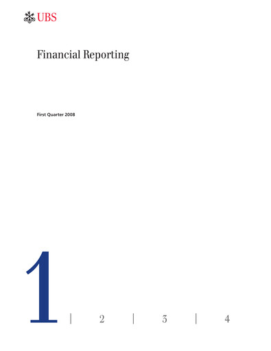 Thumbnail UBS Quarterly Report 2008-q1