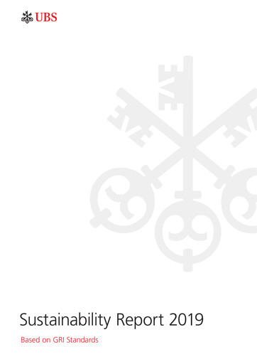 Miniature UBS Rapport de durabilité 2019