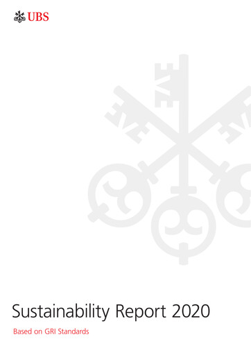 Miniature UBS Rapport de durabilité 2020