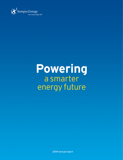 Thumbnail Sempra Annual Report 2009
