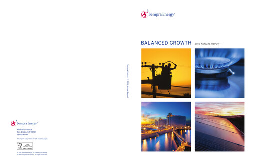 Thumbnail Sempra Annual Report 2016