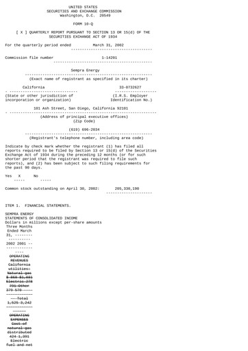 Thumbnail Sempra Quarterly Report 2002-q1