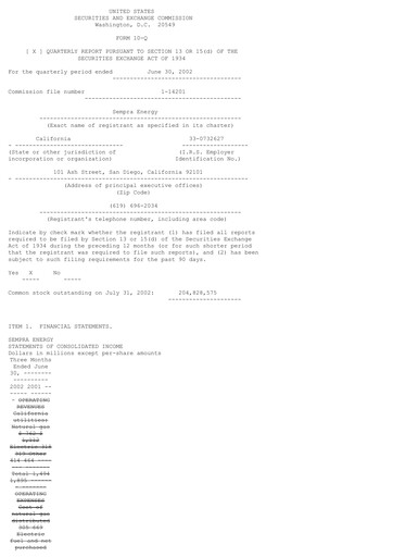 Thumbnail Sempra Quarterly Report 2002-q2