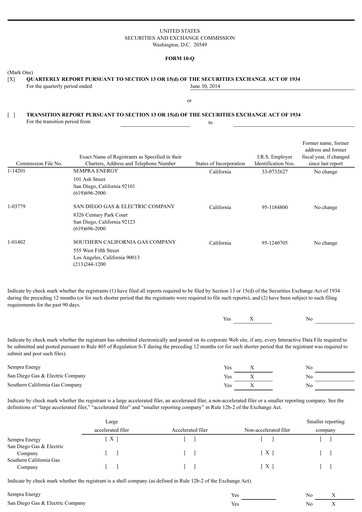 Thumbnail Sempra Quarterly Report 2014-q2