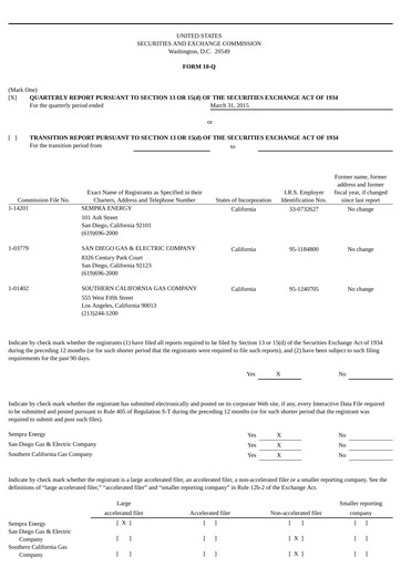 Thumbnail Sempra Quarterly Report 2015-q1