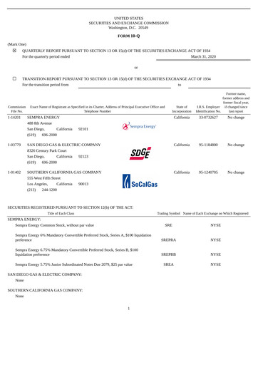 Thumbnail Sempra Quarterly Report 2020-q1